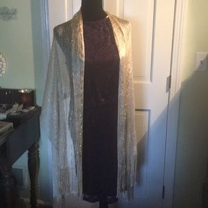 Gold glittery shawl